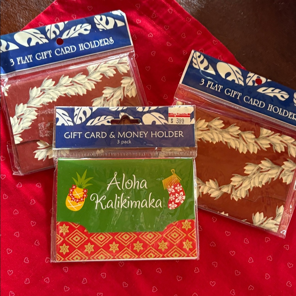 Set of 3 Flat Gift Card Holders And 3
Mini Bags For Christmas